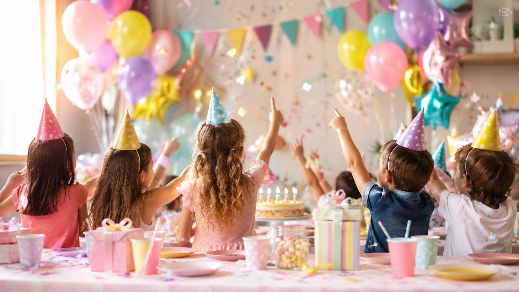 Kinder feiern Geburtstag